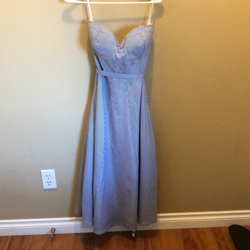 Doe & Rae Strapless Vintage Midi Dress